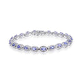 Oval Tanzanite Tennis Bracelet by Fine Color Jewels