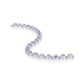 Oval Tanzanite Tennis Bracelet by Fine Color Jewels
