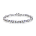 White Topaz Round Tennis Bracelet by Fine Color Jewels