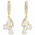 Natural Rainbow Moonstone Sterling Silver Earrings by Fine Color Jewels