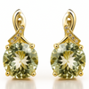 Natural Green Prasiolite Earrings Sterling Silver