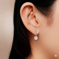 Natural Rose Quartz Silver Leverback Earrings by Fine Color Jewels
