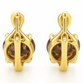 Natural Smoky Quartz Silver Leverback Earrings by Fine Color Jewels