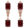 Natural Garnet & White Topaz Sterling Silver Earrings