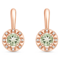 Natural Green Prasiolite Earrings Sterling Silver by Fine Color Jewels