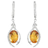 Natural Citrine & White Topaz Sterling Silver Earrings