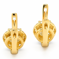 Yellow Natural Citrine Sterling Silver Earrings by Fine Color Jewels