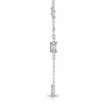 Natural Sky Blue Topaz Y Drop Necklace Silver by Fine Color Jewels