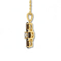 Natural Smoky Quartz Dainty Four Clover Necklace by Fine Color Jewels