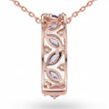 Natural Marquise Amethyst Sterling Silver Drop Pendant Necklace by Fine Color Jewels