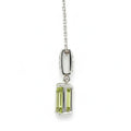 Emerald Cut Lemon Quartz Pendant Necklace by Fine Color Jewels