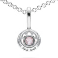 Natural Rose Quartz Pendant Necklace by Fine Color Jewels