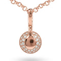 Natural Round Amethyst Sterling Silver Pendant Necklace by Fine Color Jewels