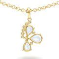 Natural Pear Rainbow Moonstone Silver Pendant Necklace by Fine Color Jewels