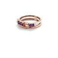 Natural Rhodolite and Multi Stone Silver Ring by Fine Color Jewels