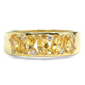 0.56 Ct Marquise and Pear Yellow Citrine and White Topaz Prong Silver Leaf Band Ring by Fine Color Jewels