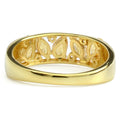 0.56 Ct Marquise and Pear Yellow Citrine and White Topaz Prong Silver Leaf Band Ring by Fine Color Jewels