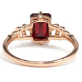 1.39 Ct Octagon Red Garnet Prong Silver Statement Ring by Fine Color Jewels