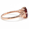 1.39 Ct Octagon Red Garnet Prong Silver Statement Ring by Fine Color Jewels