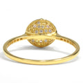 0.92 Ct Round Yellow Citrine and White Topaz Prong Silver Solitaire Ring by Fine Color Jewels