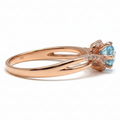 Natural Sky Blue Topaz Stone Bypass Ring Silver by Fine Color Jewels
