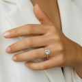 Round Natural Sky Blue Topaz Gemstone Silver Ring by Fine Color Jewels