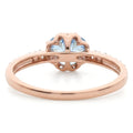 Round Natural Sky Blue Topaz Gemstone Silver Ring by Fine Color Jewels