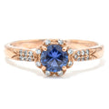Natural Round Iolite Sterling Silver Ring by Fine Color Jewels