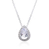 White Topaz Teardrop Necklace