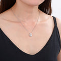 White Topaz Teardrop Necklace by Fine Color Jewels