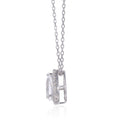 White Topaz Teardrop Necklace by Fine Color Jewels