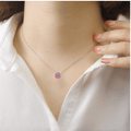 Ruby Encrusted Pendant Necklace by Fine Color Jewels