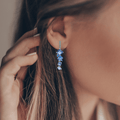 Mystic Quartz and Blue Topaz Drop Earrings by Fine Color Jewels