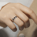 1.7 Ct Round Red Garnet Prong Silver Three Stone Ring by Fine Color Jewels
