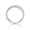 White Topaz Twisted Band Engagement Ring by Fine Color Jewels