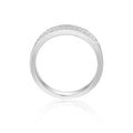 White Topaz Vertical Baguette Ring by Fine Color Jewels