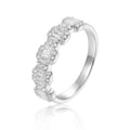 White Topaz Chunky Baguette Ring by Fine Color Jewels