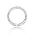 White Topaz Slanted Baguette Ring by Fine Color Jewels