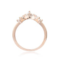 0.33 Ct Marquise White Sapphire Prong Silver Starburst Tiara Ring by Fine Color Jewels