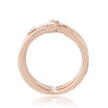 White Topaz Sapphire Four Band Fashion Ring by Fine Color Jewels