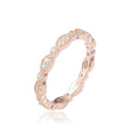 0.27 Ct Round White Sapphire Prong Silver Eternity Ring by Fine Color Jewels