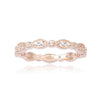 0.27 Ct Round White Sapphire Prong Silver Eternity Ring