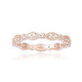 0.27 Ct Round White Sapphire Prong Silver Eternity Ring by Fine Color Jewels