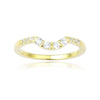 White Sapphire Curved Stackable Ring