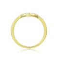 White Sapphire Curved Stackable Ring by Fine Color Jewels