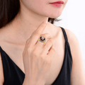 Smokey Quartz Statement Ring by Fine Color Jewels