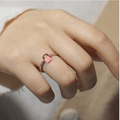 Pink Tourmaline Cushion Solitaire Ring by Fine Color Jewels