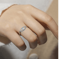 Blue Topaz Evil Eye Ring by Fine Color Jewels