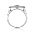 Blue Topaz Evil Eye Ring by Fine Color Jewels