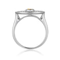 1.3 Ct Round Yellow Citrine Bezel Silver Evil Eye Ring by Fine Color Jewels